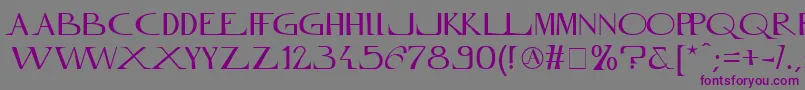 Шрифт MfInnamoramento – фиолетовые шрифты на сером фоне