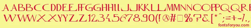 MfInnamoramento Font – Red Fonts on Yellow Background