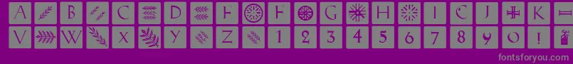 Romanacapsclassicsquares Font – Gray Fonts on Purple Background