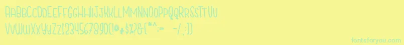 Lisätietoja CutiescapsFree-fontista CutiescapsFree-fontti – vihreät fontit keltaisella taustalla
