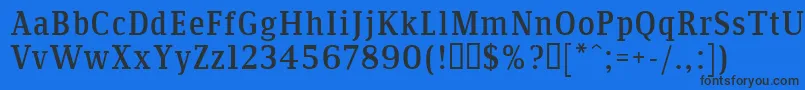 Communist Font – Black Fonts on Blue Background