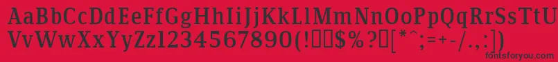 Communist Font – Black Fonts on Red Background