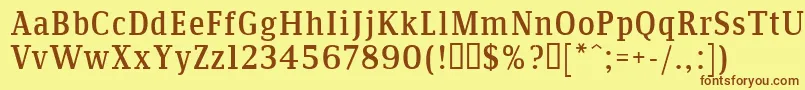 Communist Font – Brown Fonts on Yellow Background