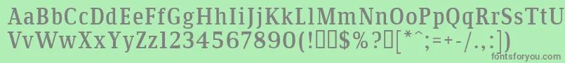 Communist Font – Gray Fonts on Green Background