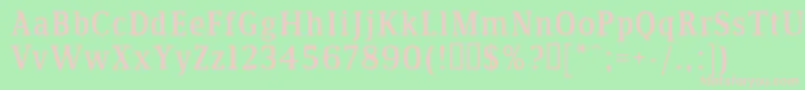 Communist Font – Pink Fonts on Green Background