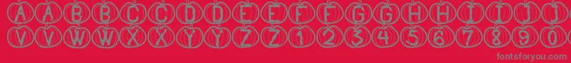 PumpkinHalloweenSt Font – Gray Fonts on Red Background