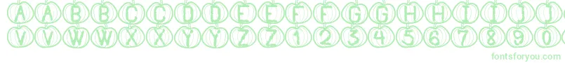 PumpkinHalloweenSt Font – Green Fonts on White Background