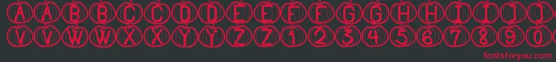 PumpkinHalloweenSt Font – Red Fonts on Black Background