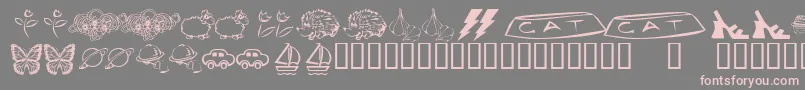 KrKatlingsEight Font – Pink Fonts on Gray Background