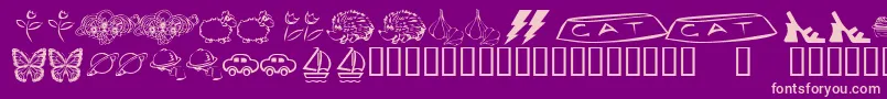 KrKatlingsEight Font – Pink Fonts on Purple Background
