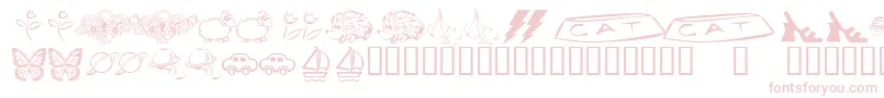 KrKatlingsEight Font – Pink Fonts on White Background