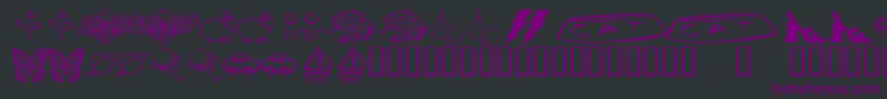 KrKatlingsEight Font – Purple Fonts on Black Background