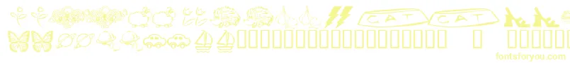Шрифт KrKatlingsEight – жёлтые шрифты