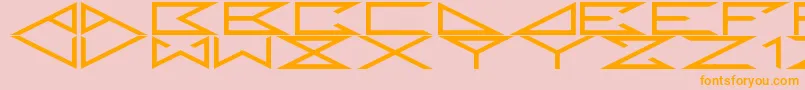 RandomDm Font – Orange Fonts on Pink Background