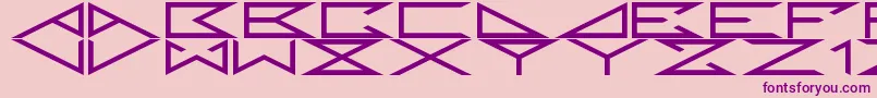 RandomDm Font – Purple Fonts on Pink Background