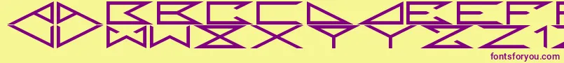 RandomDm Font – Purple Fonts on Yellow Background