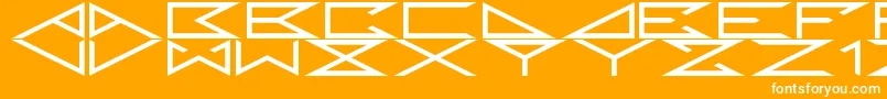 RandomDm Font – White Fonts on Orange Background