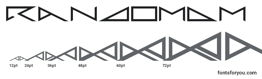 Размеры шрифта RandomDm