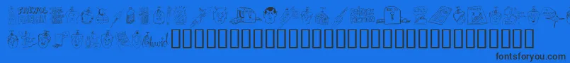 More about FandomDingbats Font FandomDingbats Font – Black Fonts on Blue Background