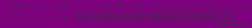 Шрифт FandomDingbats – чёрные шрифты на фиолетовом фоне