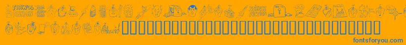 More about FandomDingbats Font FandomDingbats Font – Blue Fonts on Orange Background