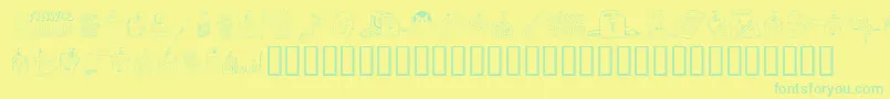 fuente FandomDingbats – Fuentes Verdes Sobre Fondo Amarillo