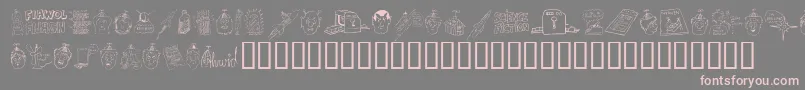 FandomDingbats Font – Pink Fonts on Gray Background