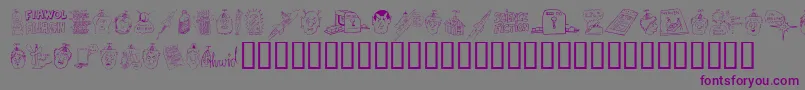 Więcej informacji o czcionce FandomDingbats Czcionka FandomDingbats – fioletowe czcionki na szarym tle