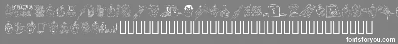 フォントFandomDingbats – 灰色の背景に白い文字