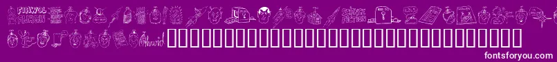 Czcionka FandomDingbats – białe czcionki na fioletowym tle