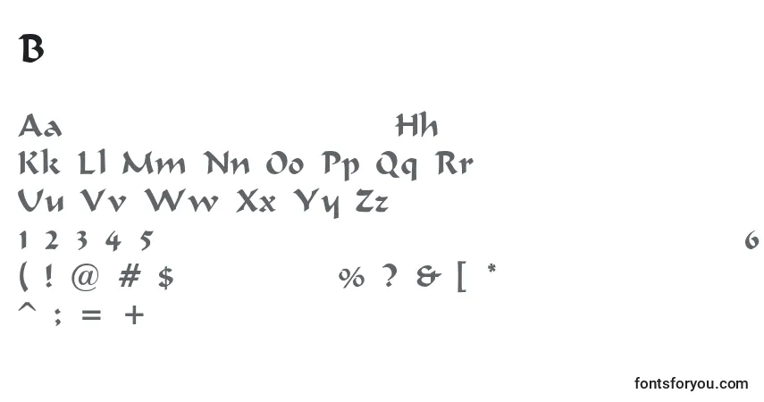 Czcionka BodaciousNorma – alfabet, cyfry, specjalne znaki