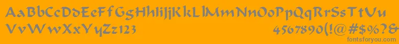 Шрифт BodaciousNorma – серые шрифты на оранжевом фоне