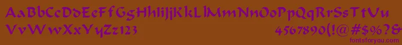 BodaciousNorma Font – Purple Fonts on Brown Background