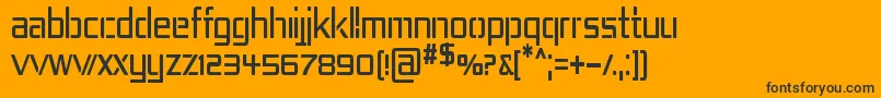 RepublikaIvCnd Font – Black Fonts on Orange Background