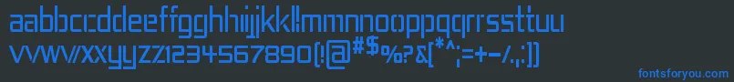 RepublikaIvCnd Font – Blue Fonts on Black Background