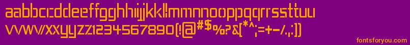 RepublikaIvCnd Font – Orange Fonts on Purple Background