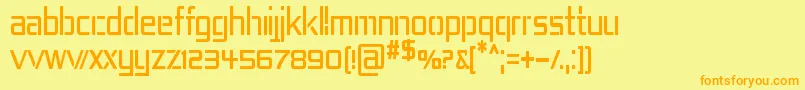 RepublikaIvCnd Font – Orange Fonts on Yellow Background