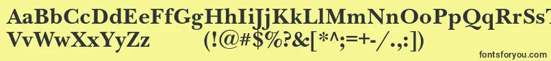 NewbaskervilleexpodcBold Font – Black Fonts on Yellow Background