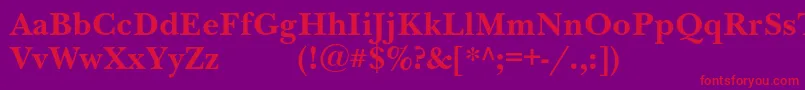 NewbaskervilleexpodcBold Font – Red Fonts on Purple Background