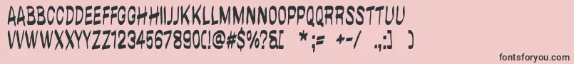 BrushwallRegular Font – Black Fonts on Pink Background