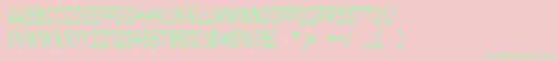 BrushwallRegular Font – Green Fonts on Pink Background