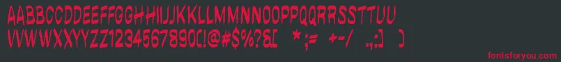 BrushwallRegular Font – Red Fonts on Black Background