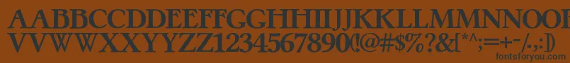 PretzelRegular Font – Black Fonts on Brown Background