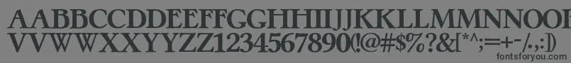 フォントPretzelRegular – 黒い文字の灰色の背景