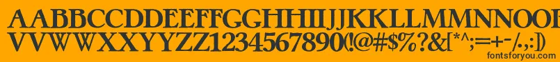 PretzelRegular Font – Black Fonts on Orange Background