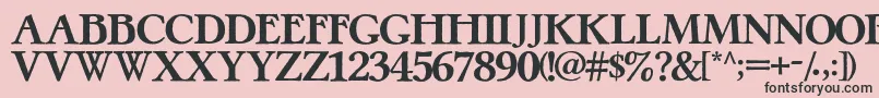 PretzelRegular-Schriftart – Schwarze Schriften auf rosa Hintergrund