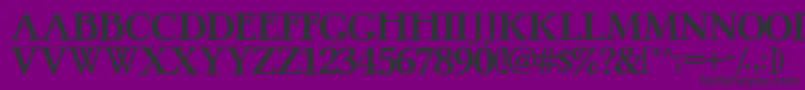 PretzelRegular Font – Black Fonts on Purple Background
