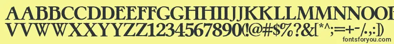 PretzelRegular Font – Black Fonts on Yellow Background