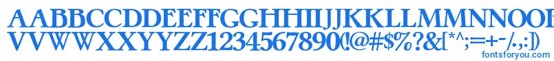 Шрифт PretzelRegular – синие шрифты на белом фоне
