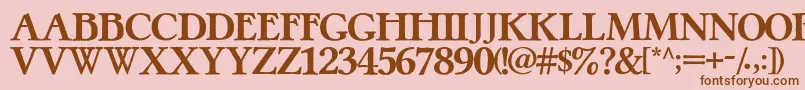 PretzelRegular Font – Brown Fonts on Pink Background